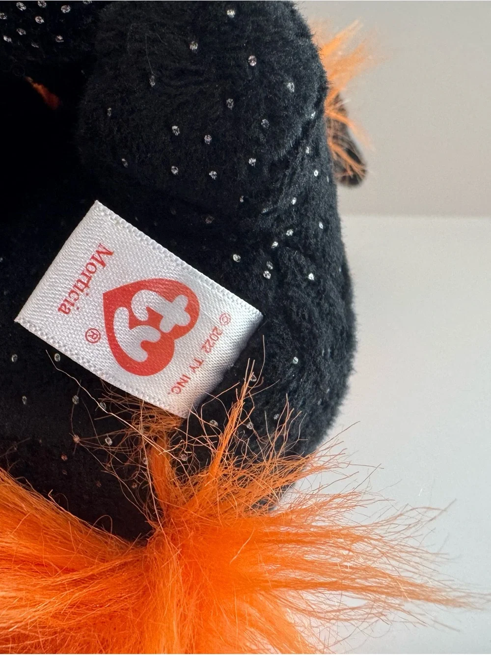 Ty Beanie Boo Morticia Black Cat 7”